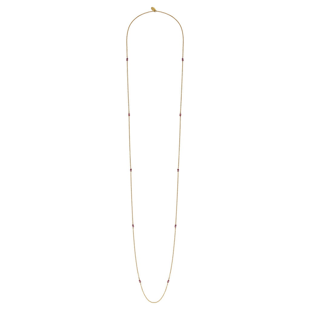 Venus Pink Tourmaline Long Necklace