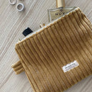 Trousse De Maquillage Velours Côtelé