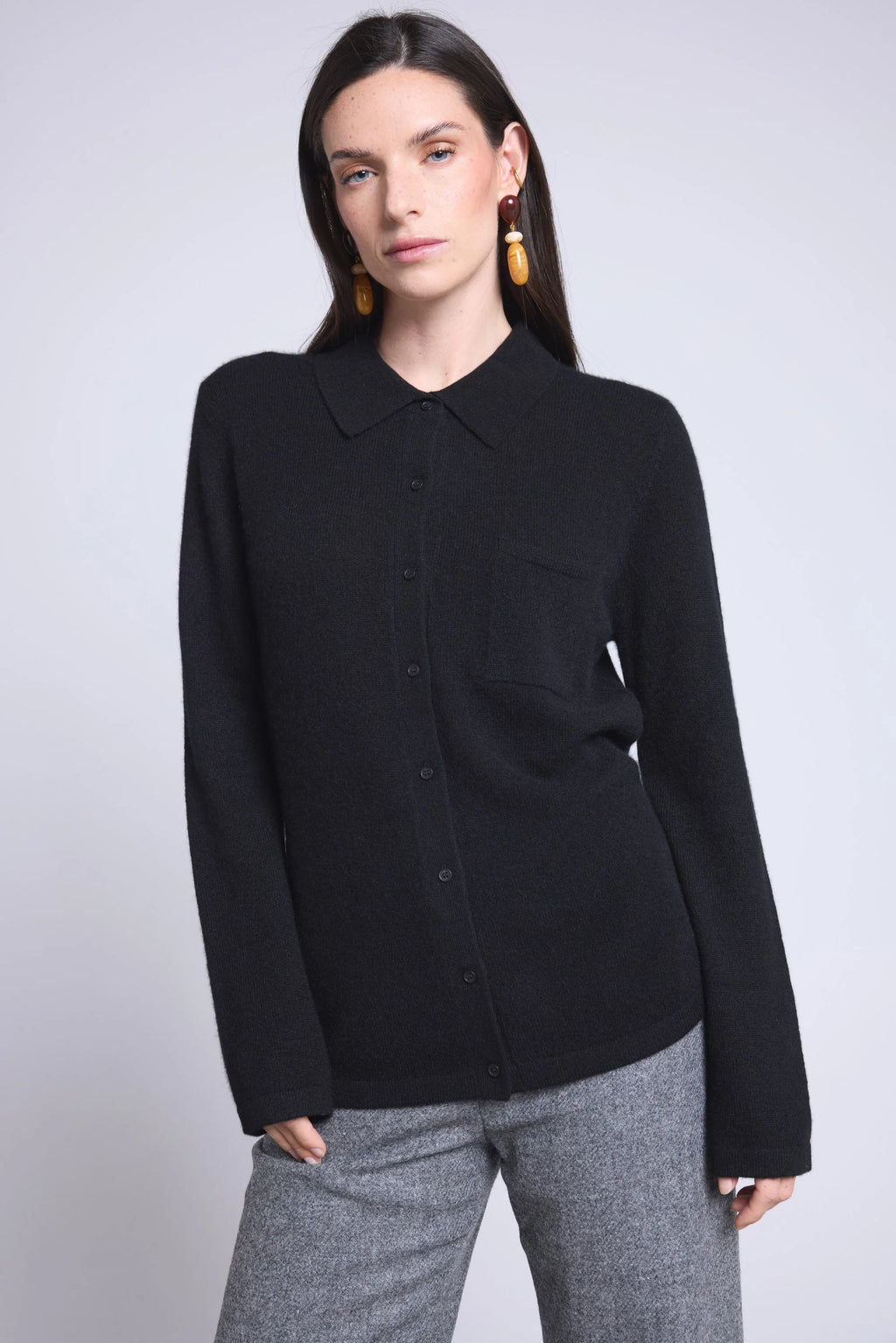 Chemise Boutonnee Femme Vera - Noir - Femme