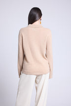 Chemise Boutonnee Femme Vera - Beige Creme - Femme - 100% Cachemire