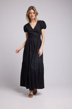 Robe Long Manches Courtes - Noir