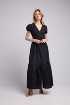 Robe Long Manches Courtes - Noir
