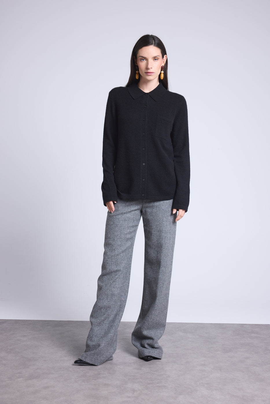 Chemise Boutonnee Femme Vera - Noir - Femme
