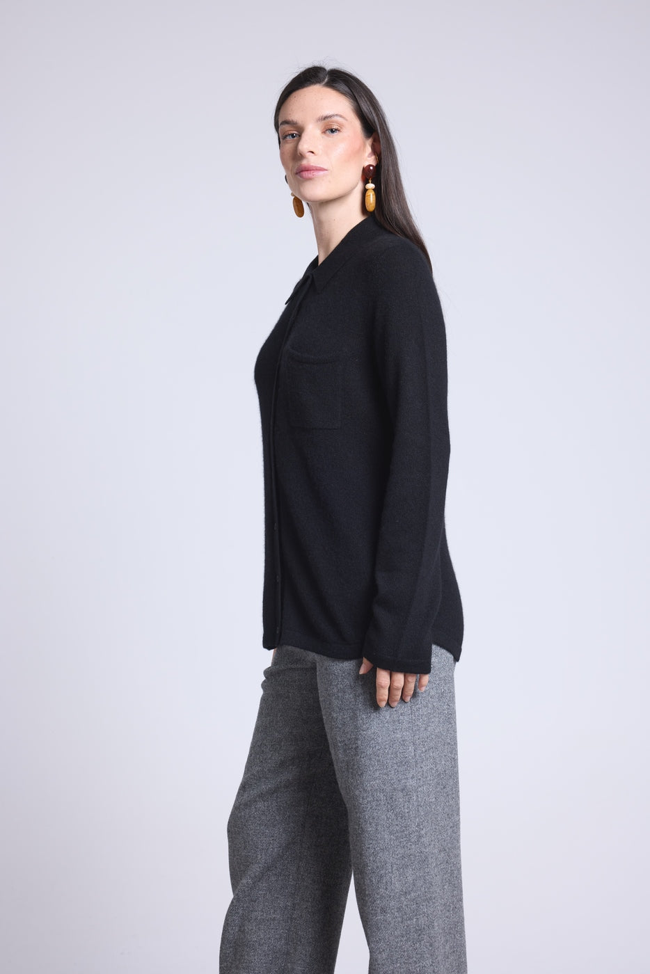 Chemise Boutonnee Femme Vera - Noir - Femme