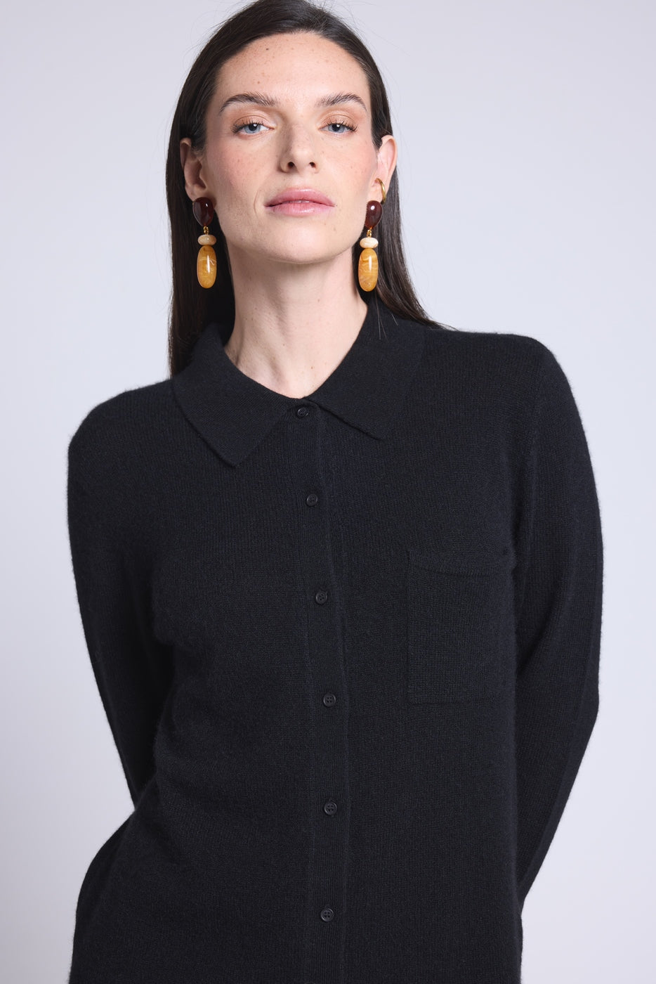 Chemise Boutonnee Femme Vera - Noir - Femme