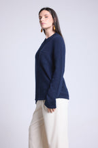 Vera Women's Buttoned Shirt - Navy Blue - Women