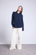 Vera Women's Buttoned Shirt - Navy Blue - Women