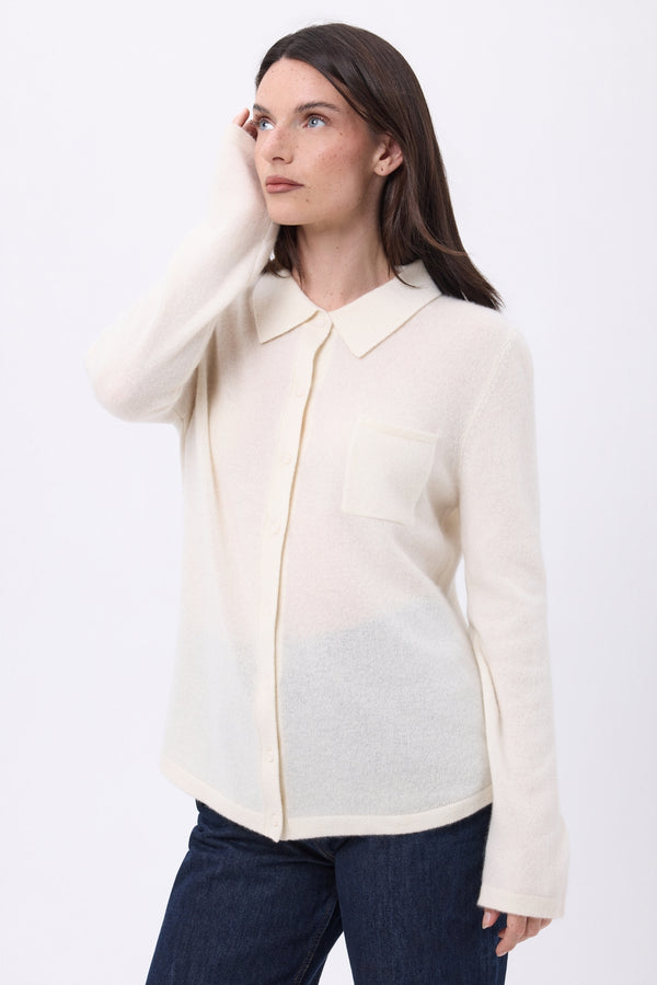 Chemise Vera - Blanc - Femme - 100% Cachemire