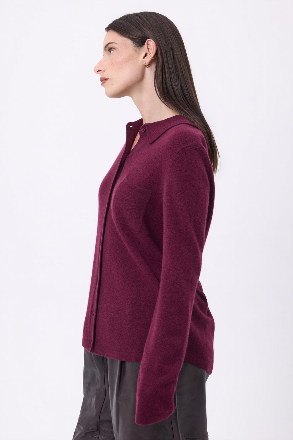 Vera Shirt - Wine Red - Women