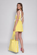 Veronica Terry Short Dress - Yellow
