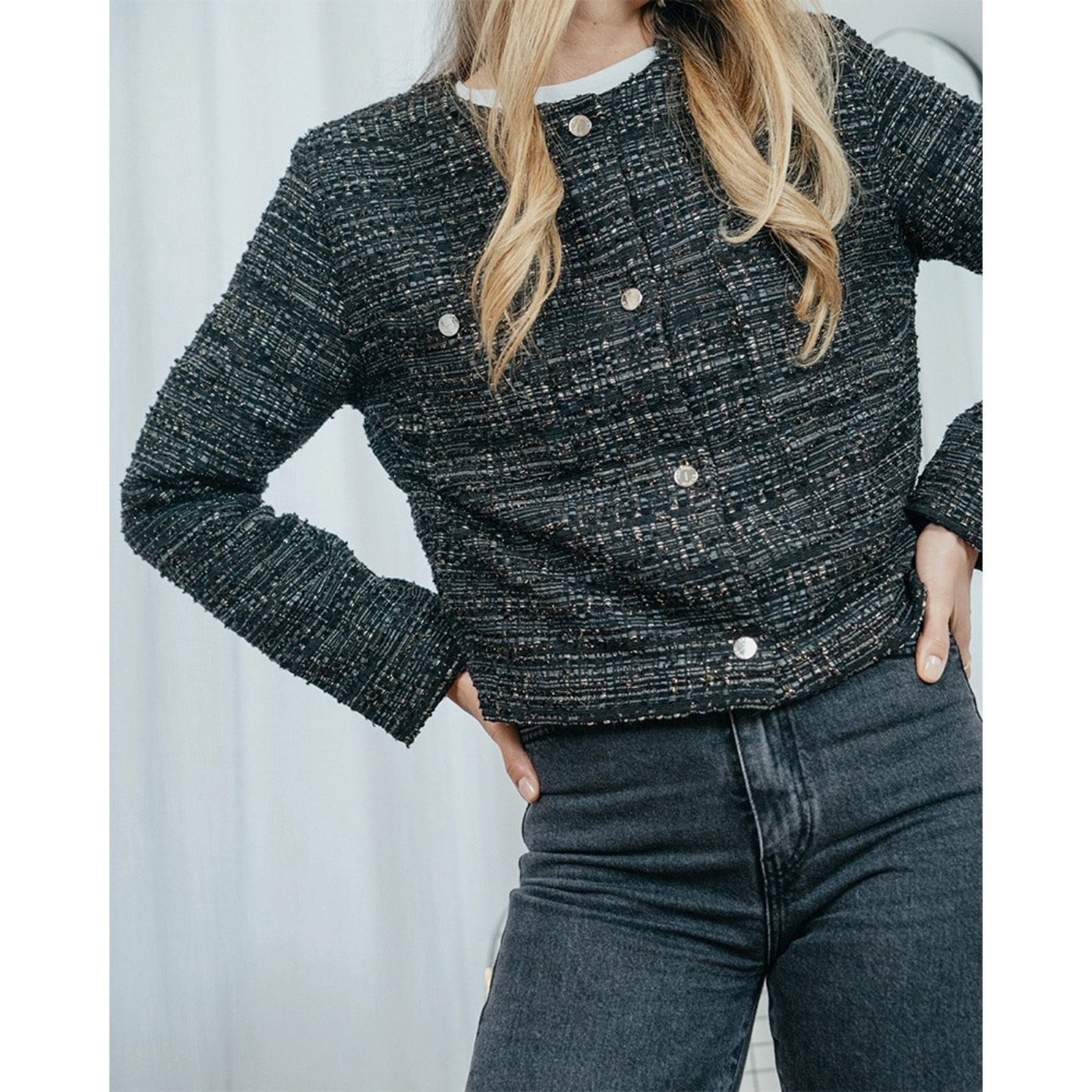 Alberta Jacket - Grey Tweed