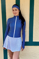 Veste Selena - Bleue À Pois Blancs