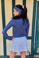 Veste Selena - Bleue À Pois Blancs