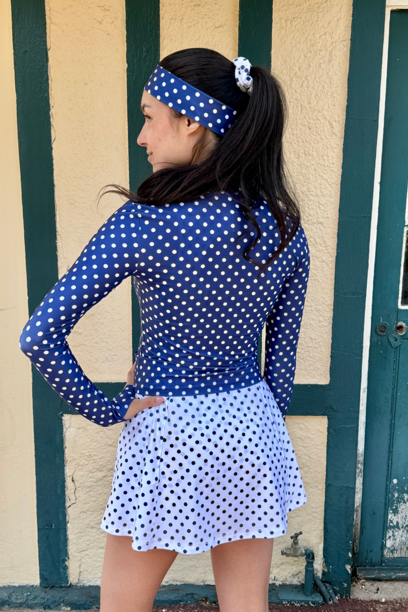 Veste Selena - Bleue À Pois Blancs