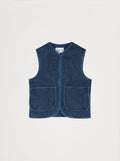 veste sans manches matelassé denim