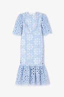 Robe Leyre Découpé Bleu