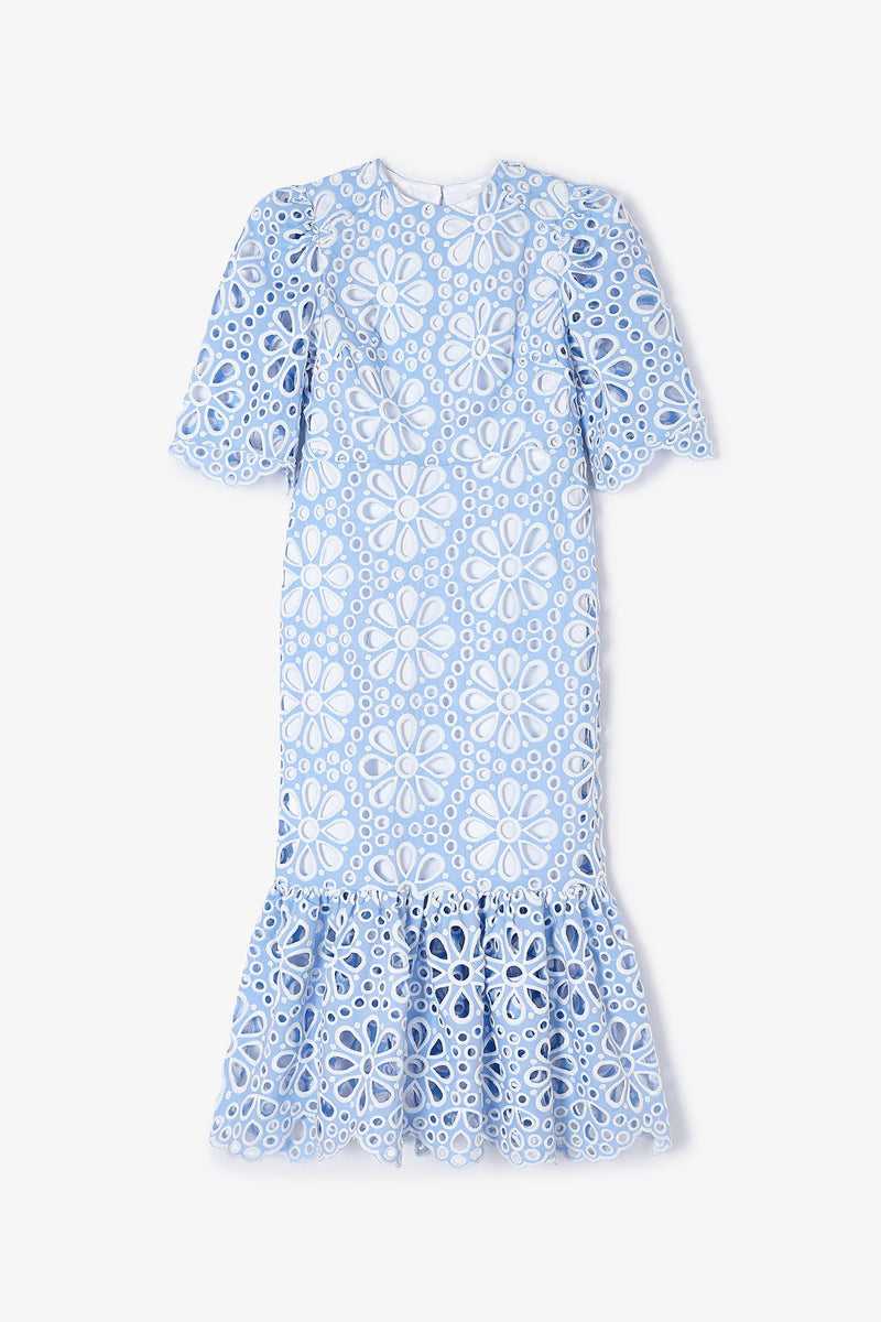 Robe Leyre Découpé Bleu