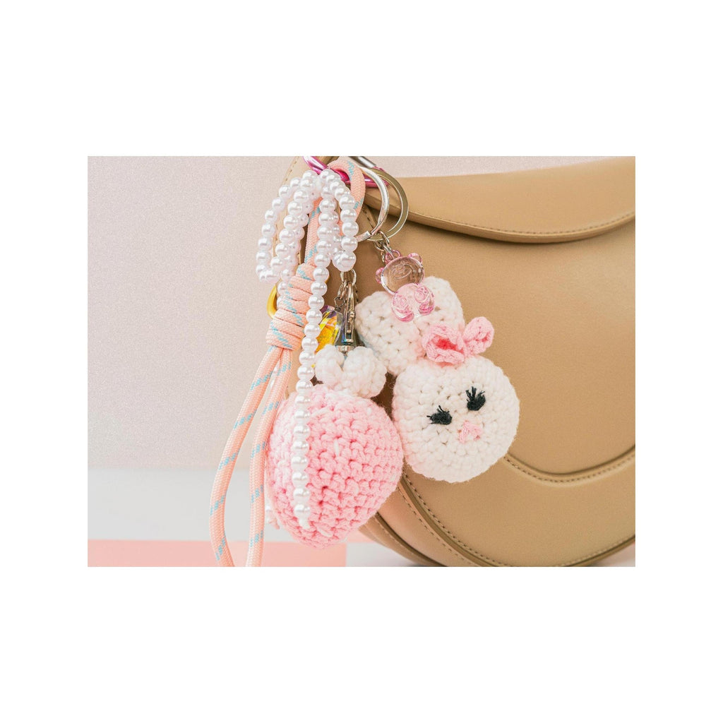 Kit de ganchillo para principiantes - Charms para bolsos - Glam Pink