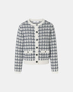 Gilet façon tweed bicolore nocturne écru_5