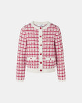 Two-tone ecru red tweed-style vest_5