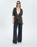 Gilet long kaki pailleté_2