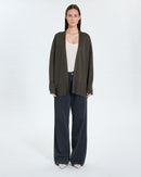 Gilet long kaki pailleté_4