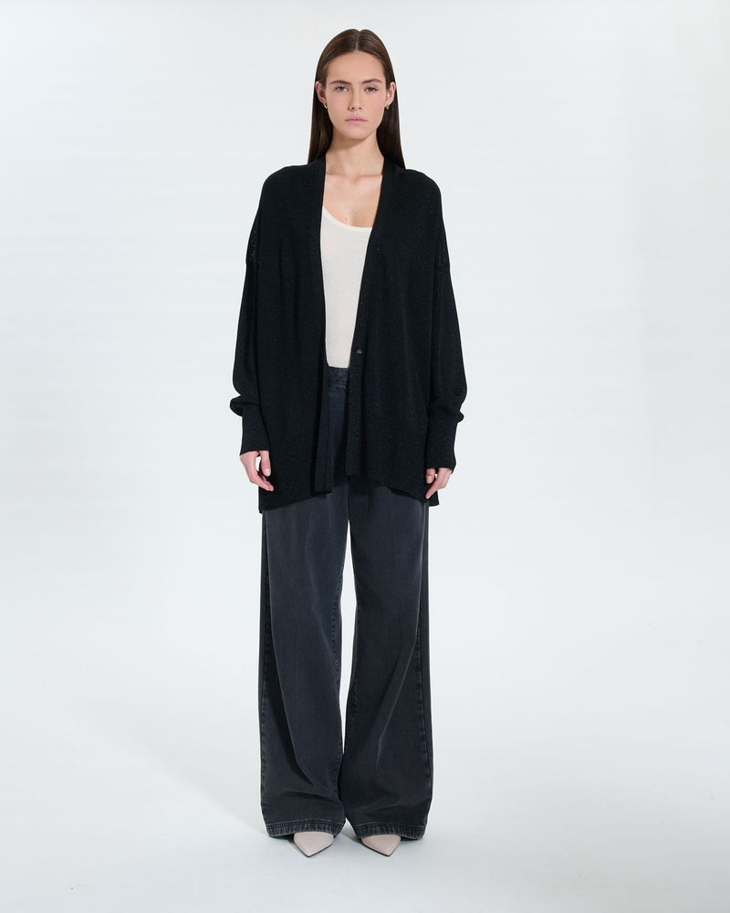 Gilet long noir pailleté_4