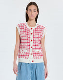 Gilet sans manches façon tweed bicolore_3