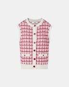 Two-tone tweed-style sleeveless vest_6