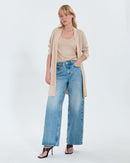 Gilet long ajouré champagne pailleté_1