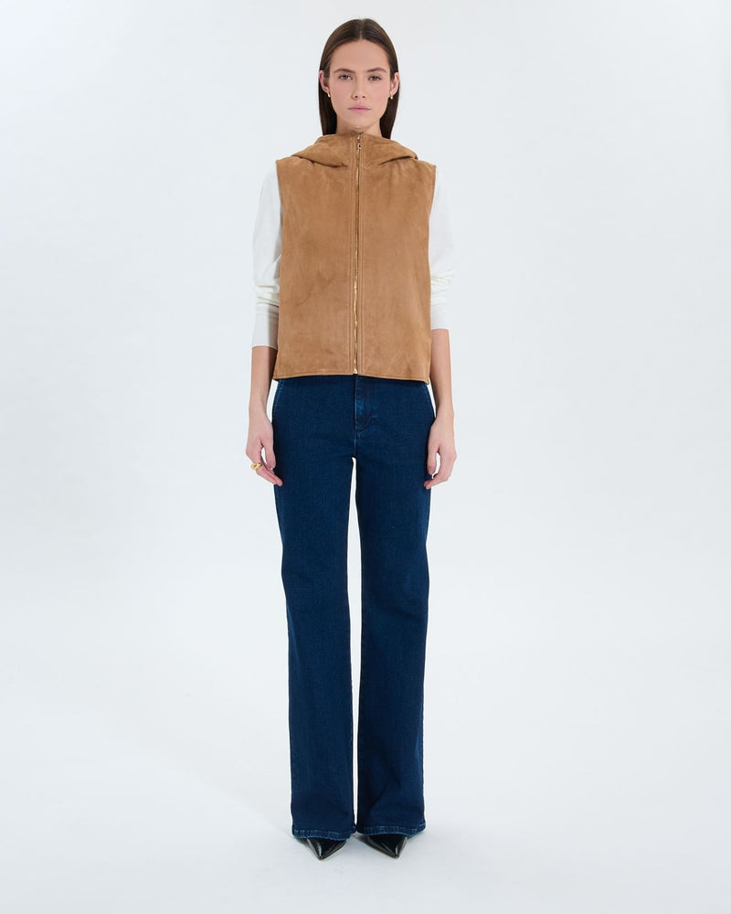 Gilet en suède beige_4