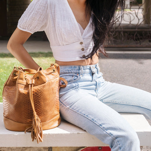 Sac Seau Cerise - Camel