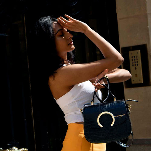 Sac À Main Mina Croco - Noir