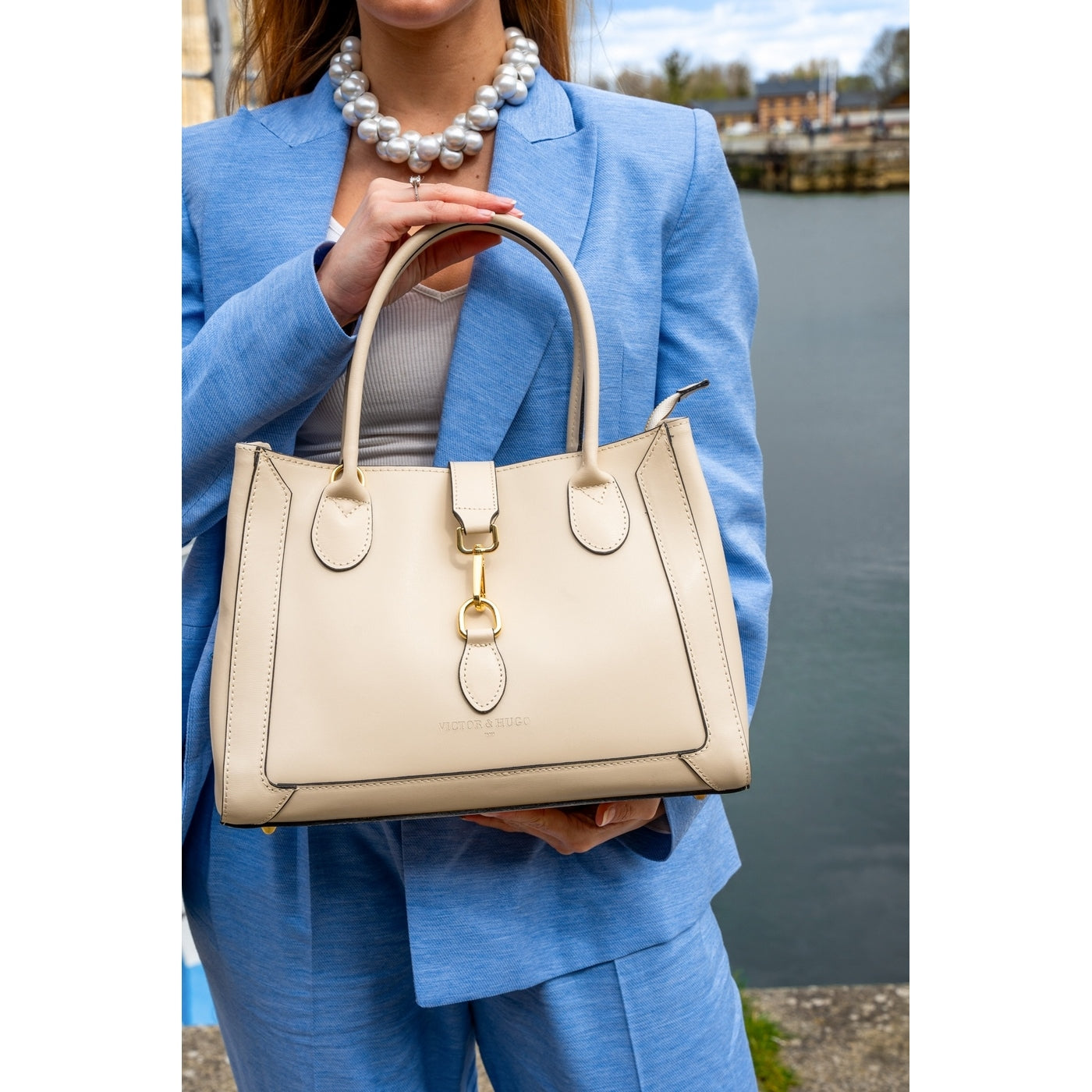 Bolso de hombro Beryn - Blanco roto