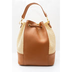 Sac A Bandouliere Cerise Rafia - Camel