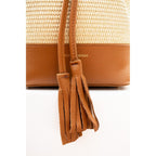 Sac A Bandouliere Cerise Rafia - Camel