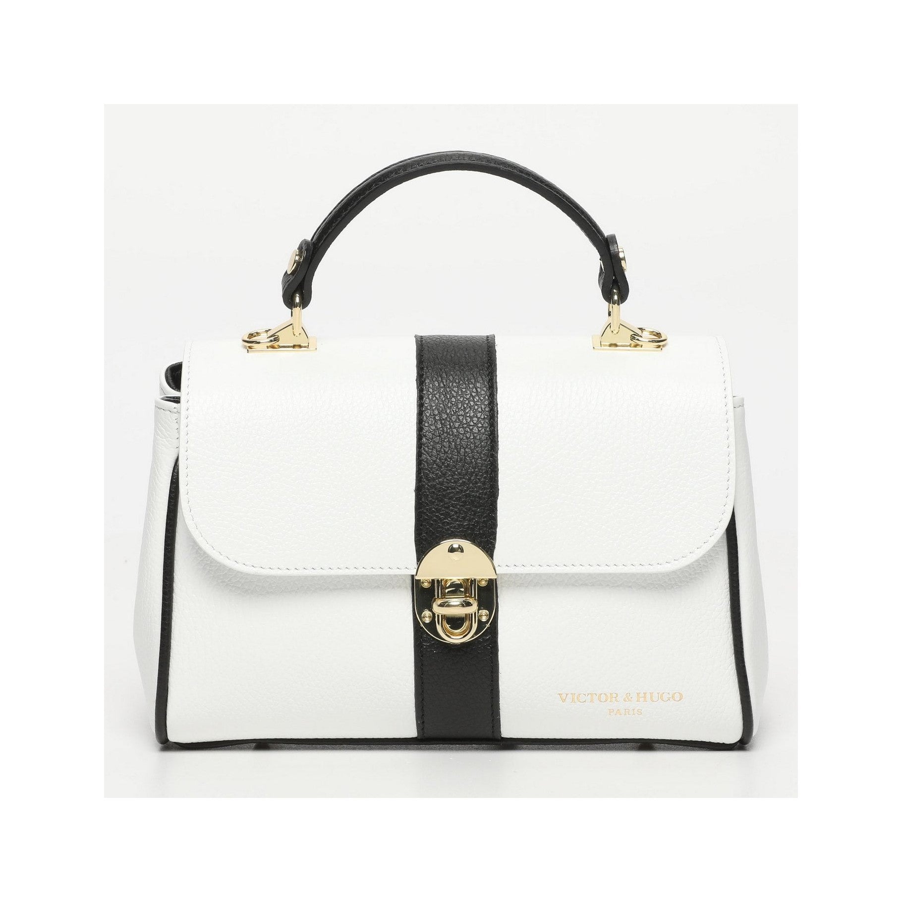 Bolso de hombro Giverny - Blanco + Negro