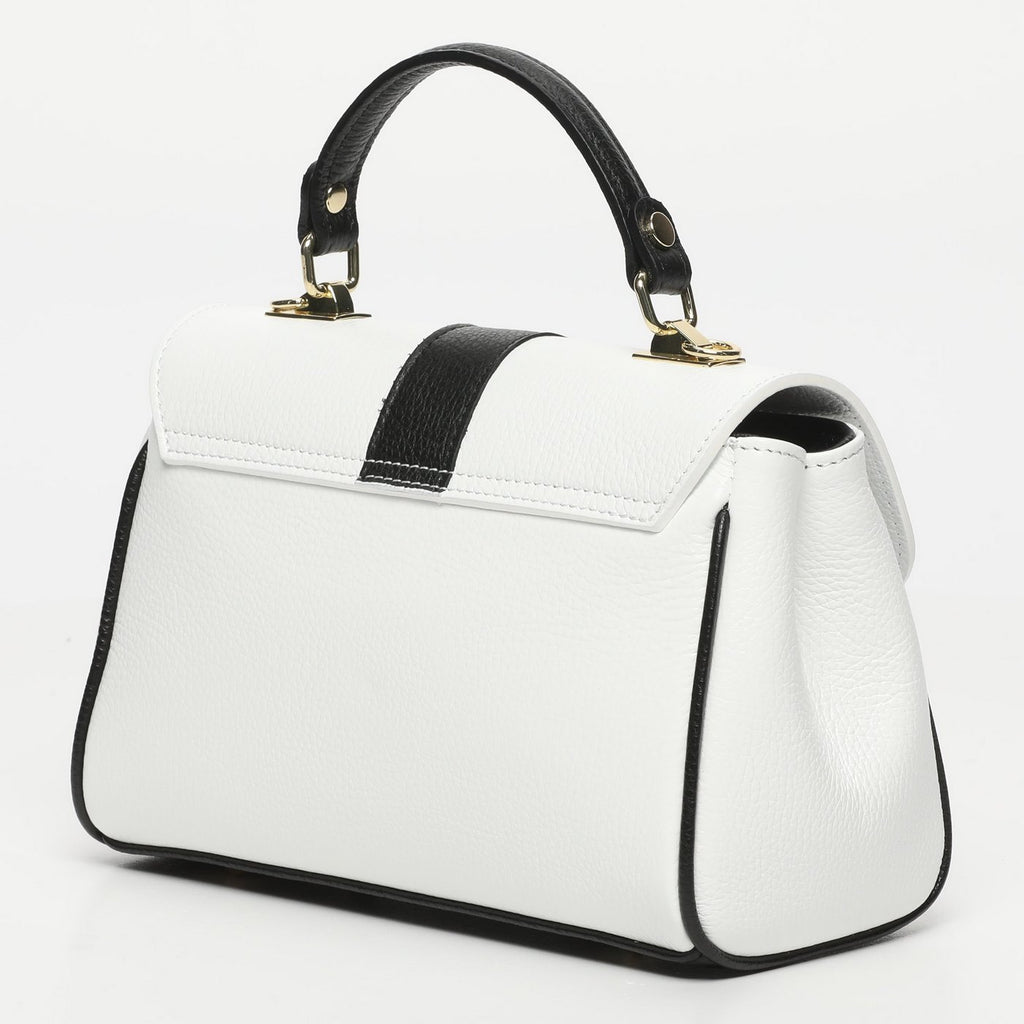Bolso de hombro Giverny - Blanco + Negro