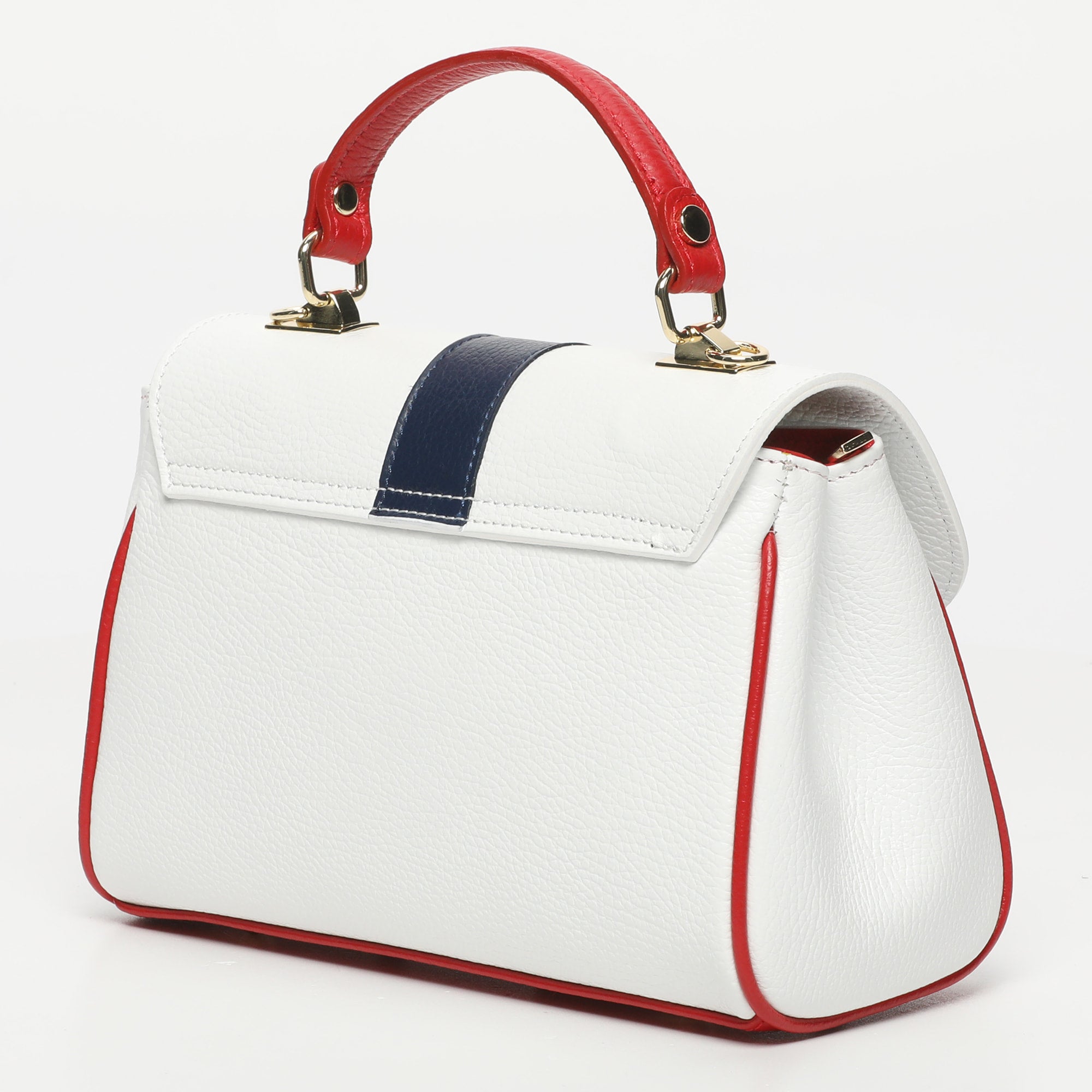 Bolso de hombro Giverny - Azul marino + Blanco roto + Rosa empolvado