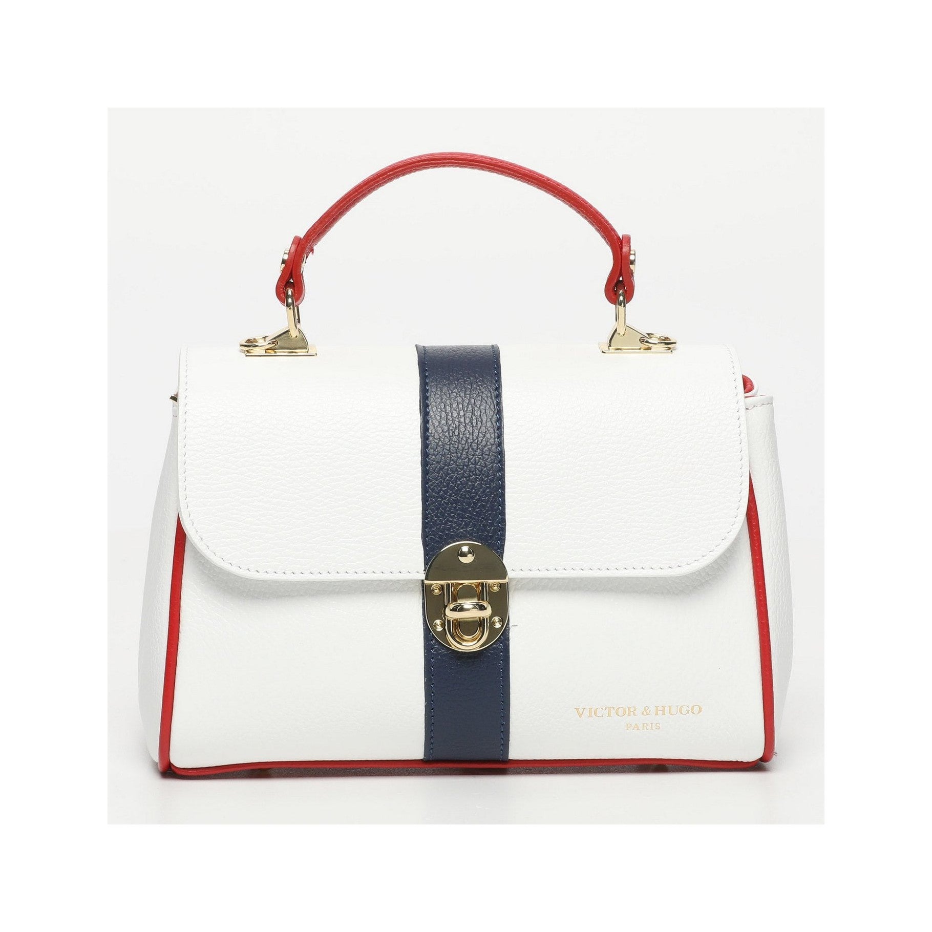 Bolso de hombro Giverny - Azul marino + Blanco + Rojo