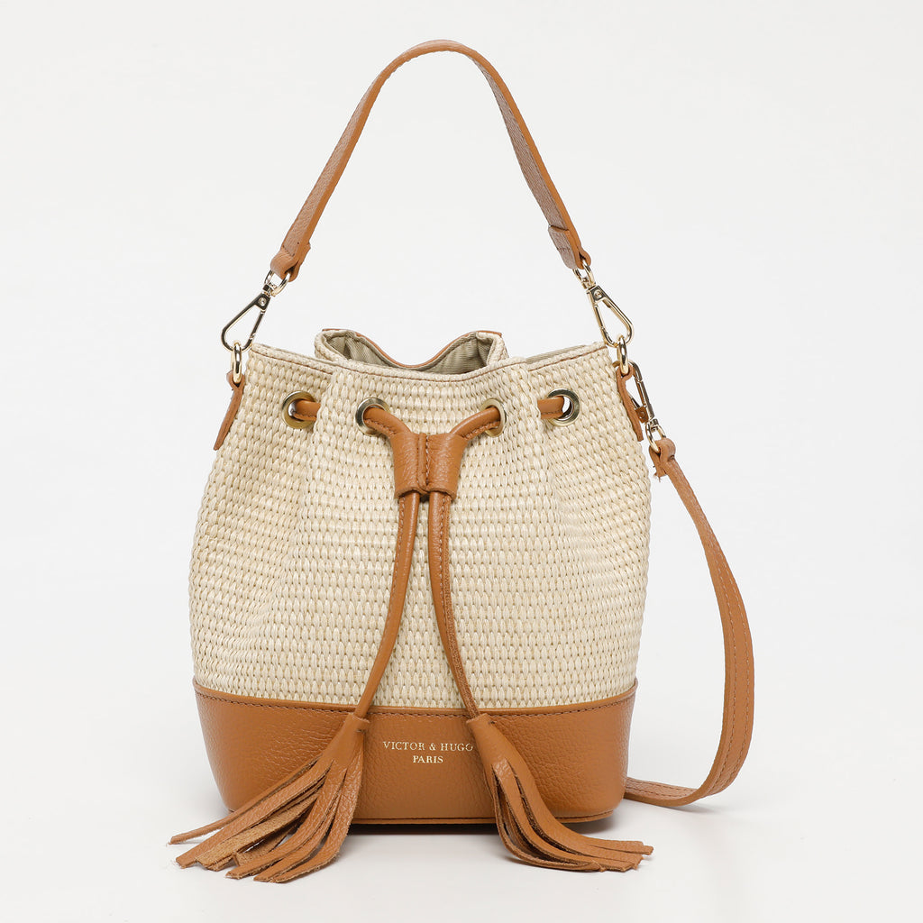 Sac A Bandouliere Mini Livy Rafia - Camel