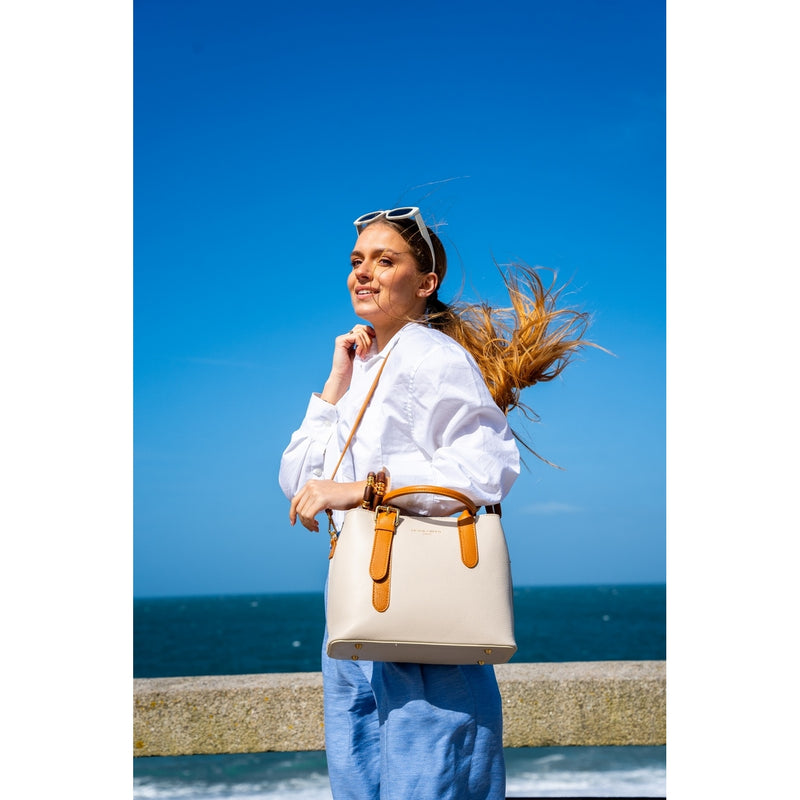 Tuileries Handbag - Blanc Casse/Camel - Woman