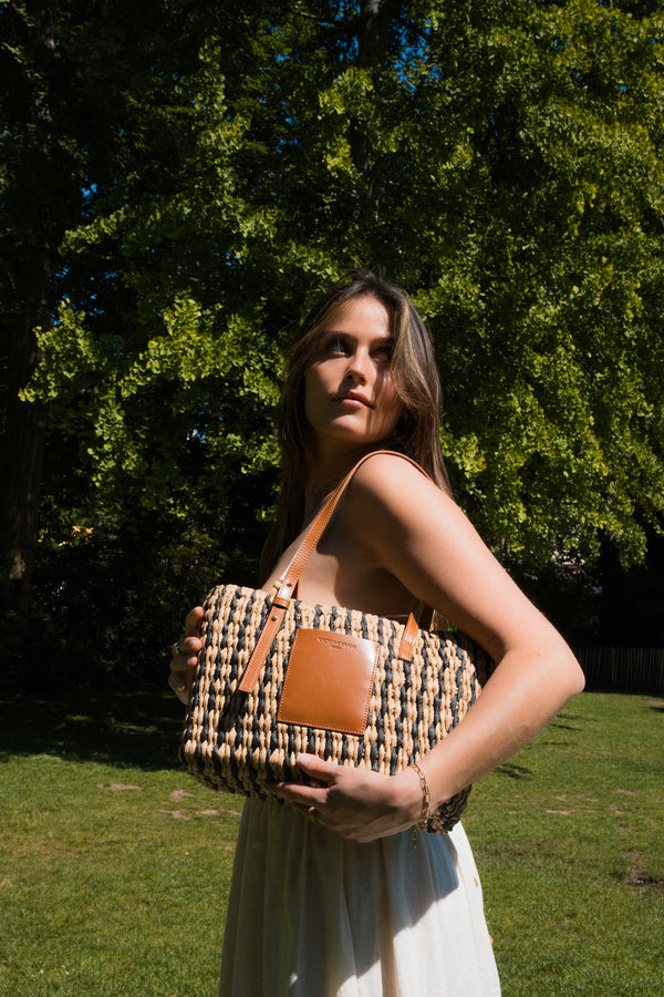 Bolso De Hombro Azura - Coñac / Multi Beige