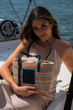 Bolso De Hombro Azura - Azul Marino / Azul Multi