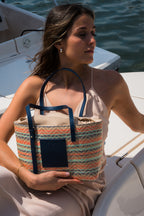 Bolso De Hombro Azura - Azul Marino / Azul Multi