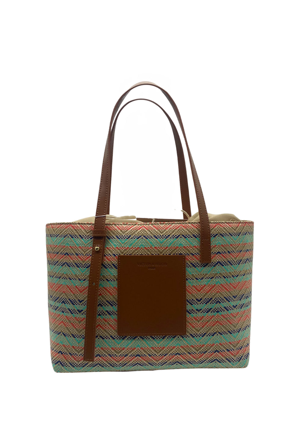 Bolso De Hombro Azura - Coñac / Multi Azul