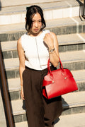 Bolso de hombro Luzd - Rojo oscuro