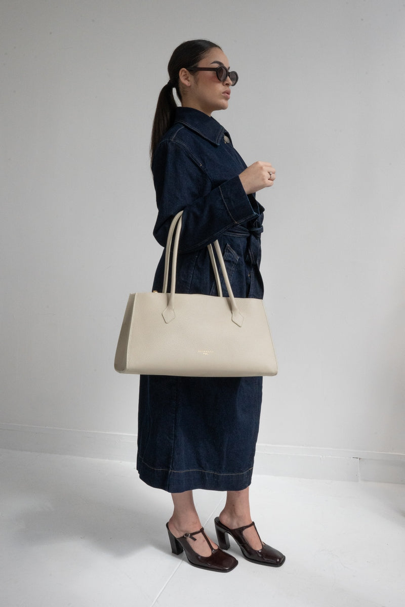 Bolso de hombro Oxa - Blanco roto