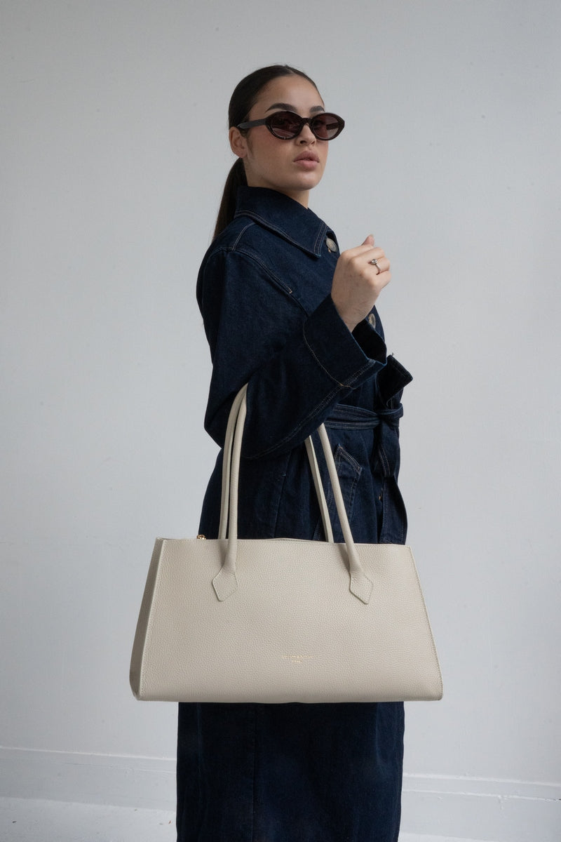 Bolso de hombro Oxa - Blanco roto