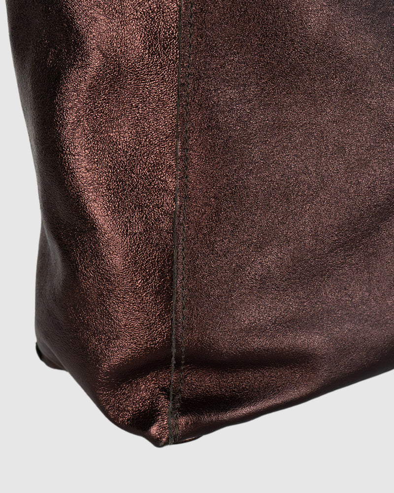Sac A Main Vog - Marron Metallique